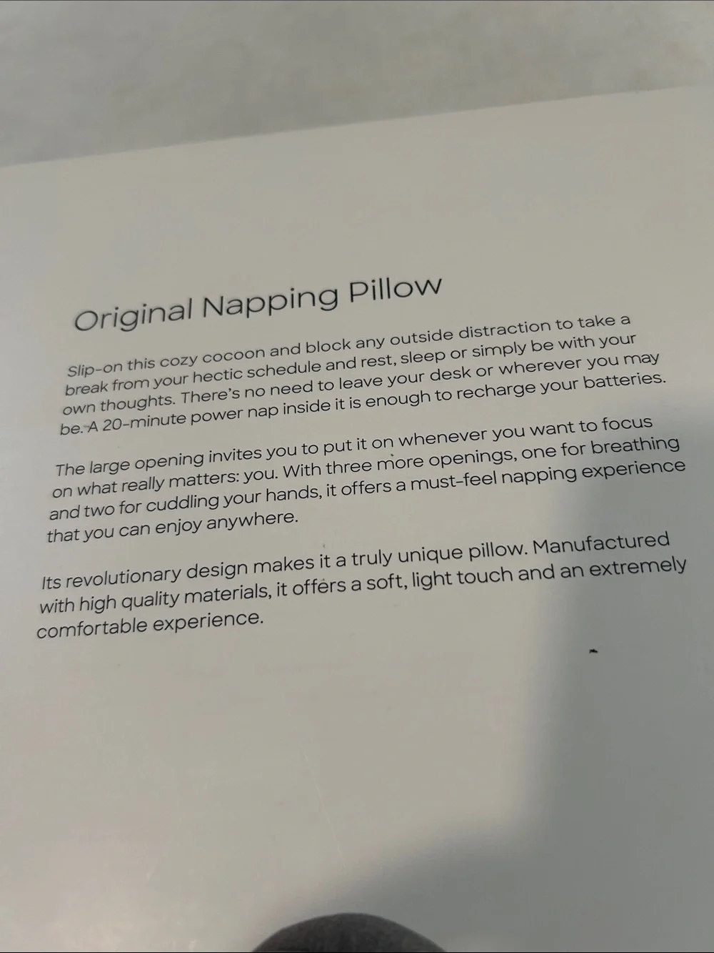 OSTRICHPILLOW Original Napping Pillow, Blue/Grey, NWT